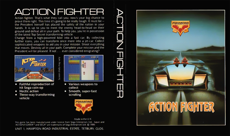 Action Fighter box art for ZX Spectrum